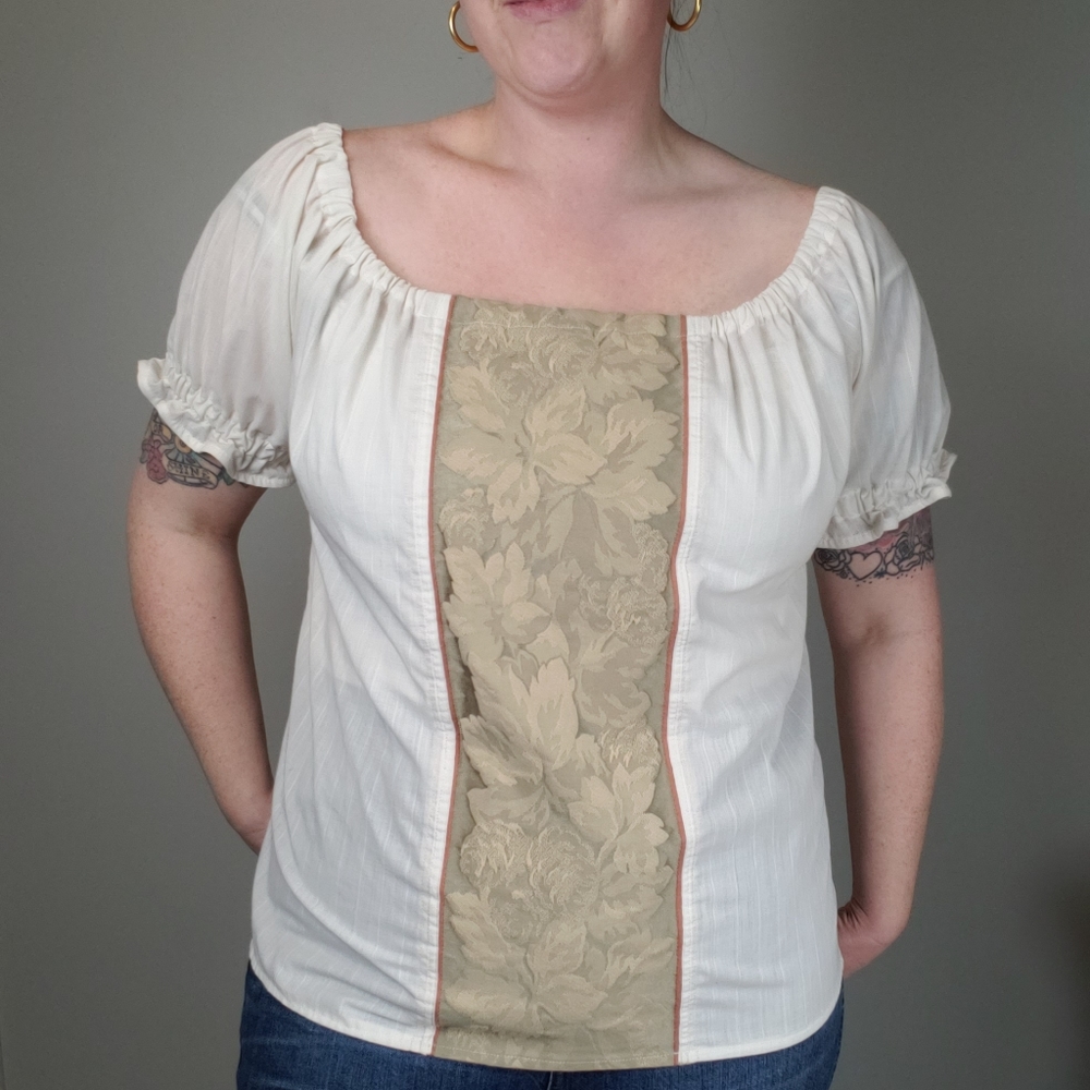 Vintage 90s Milkmaid Blouse - Picture 2 of 5